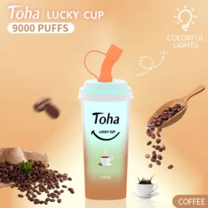 Toha Lucky Cup 9000 Puff Zbood OEM ODM Spanish 0 Nicotine Retail Gun Taste 8000 Vibez Desechable Pens Disposable Vape 1